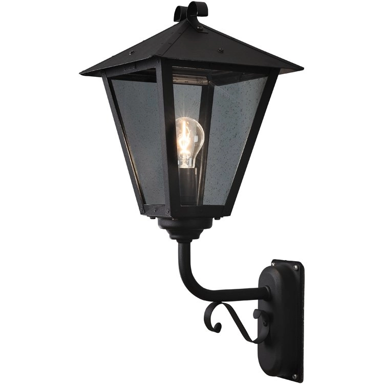 Landelijke wandlamp Benu zwart Landelijke wandlamp Benu zwart