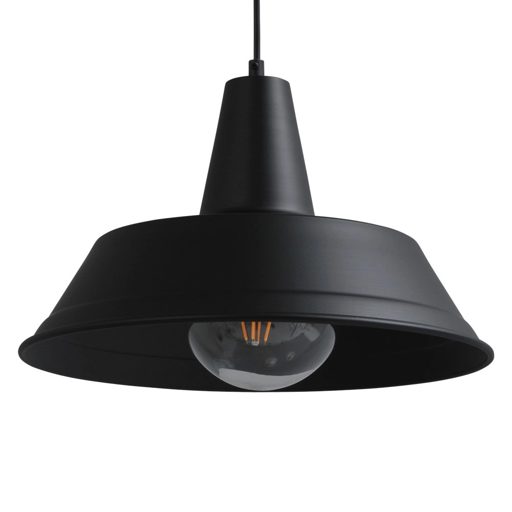 Zwarte vintage hanglamp Industria 35