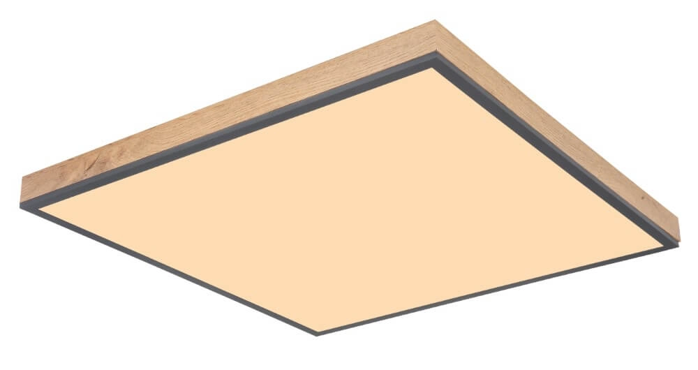 Houten led plafondlamp Doro 59x59 cm