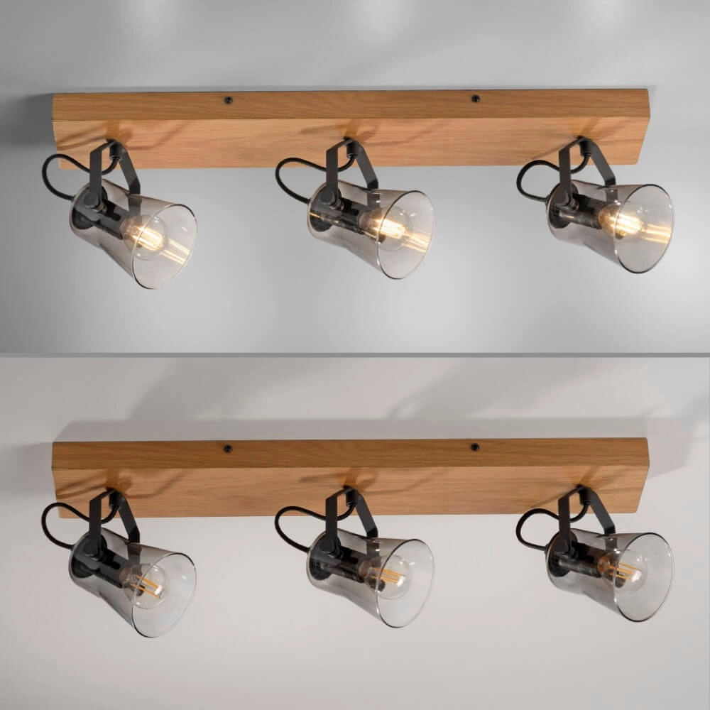 Plafondlamp Green Langstrom hout 3-lichts Just Light 4043689994884