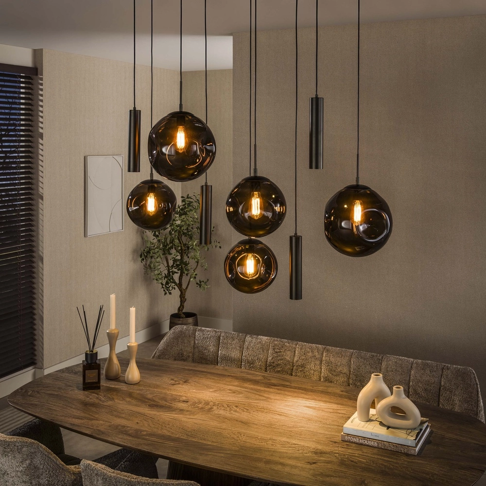 Eettafel hanglamp Stellar 5x E27 + 4x GU10