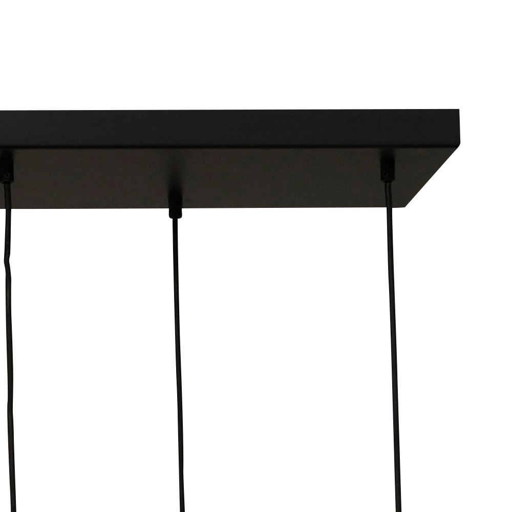 Zwarte hanglamp met goud Bounty 8-lichts curiosa glas Masterlight 8718121256009