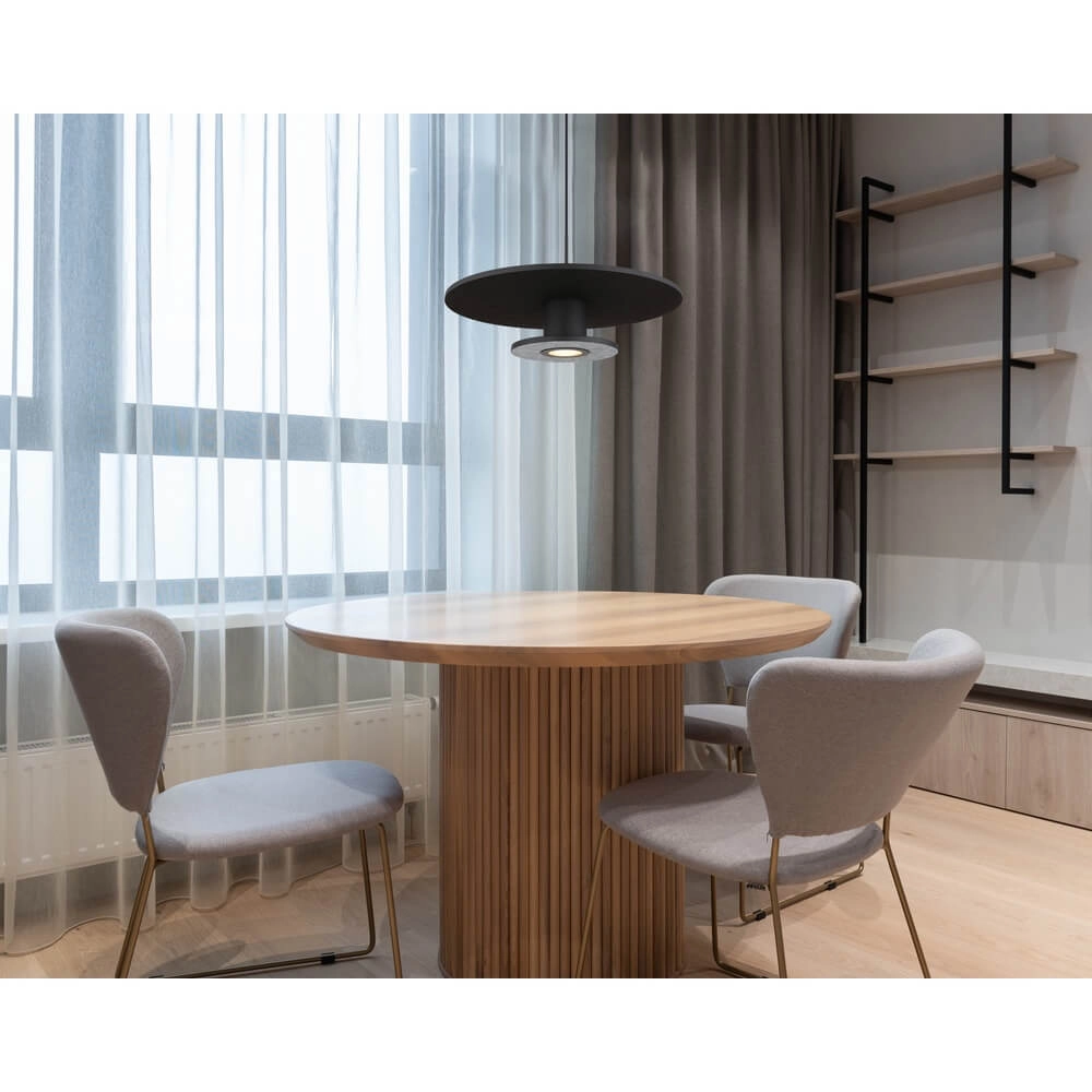 Zwarte hanglamp Carter Ø 38cm met vilt Globo 9007371474745