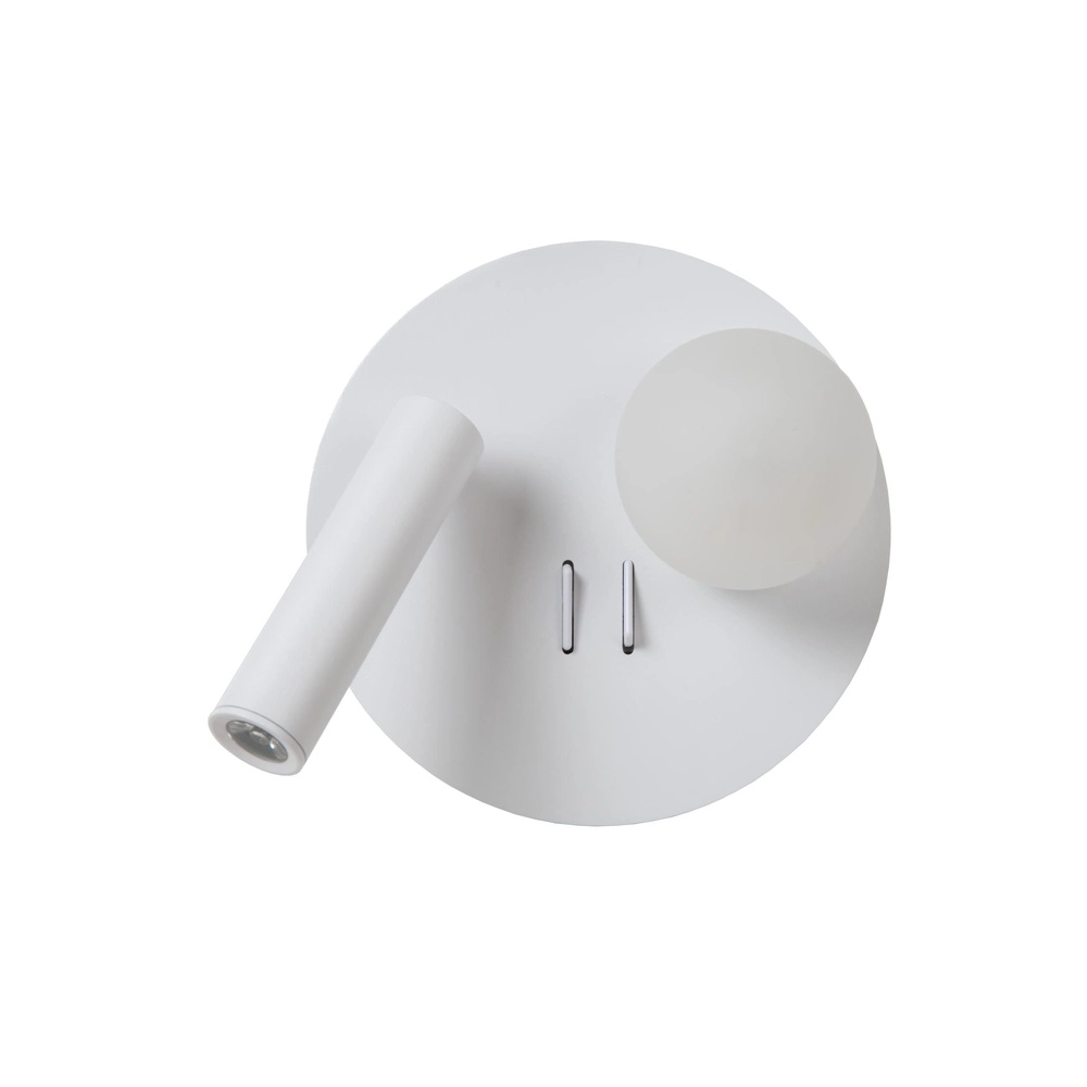 Design bedlampje Matiz wit met USB oplaadpunt