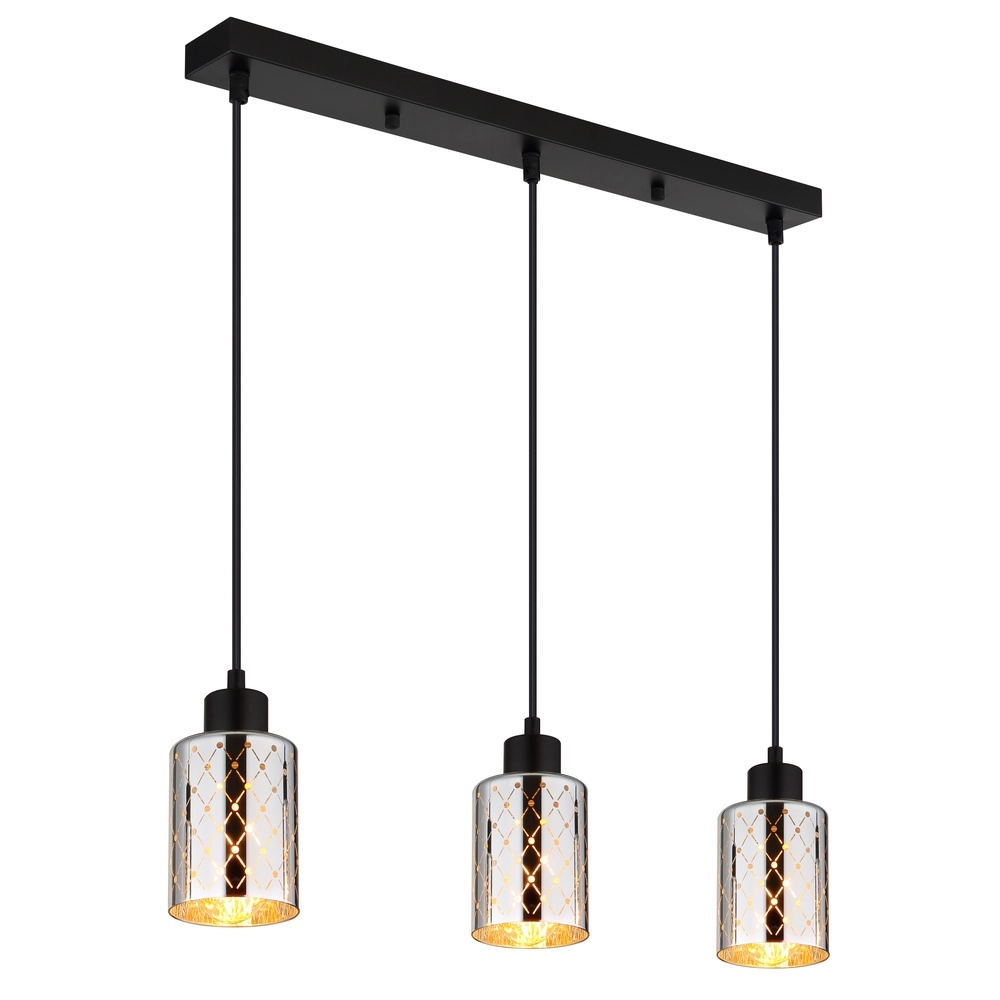 Design hanglamp Alonso 3-lichts zwart