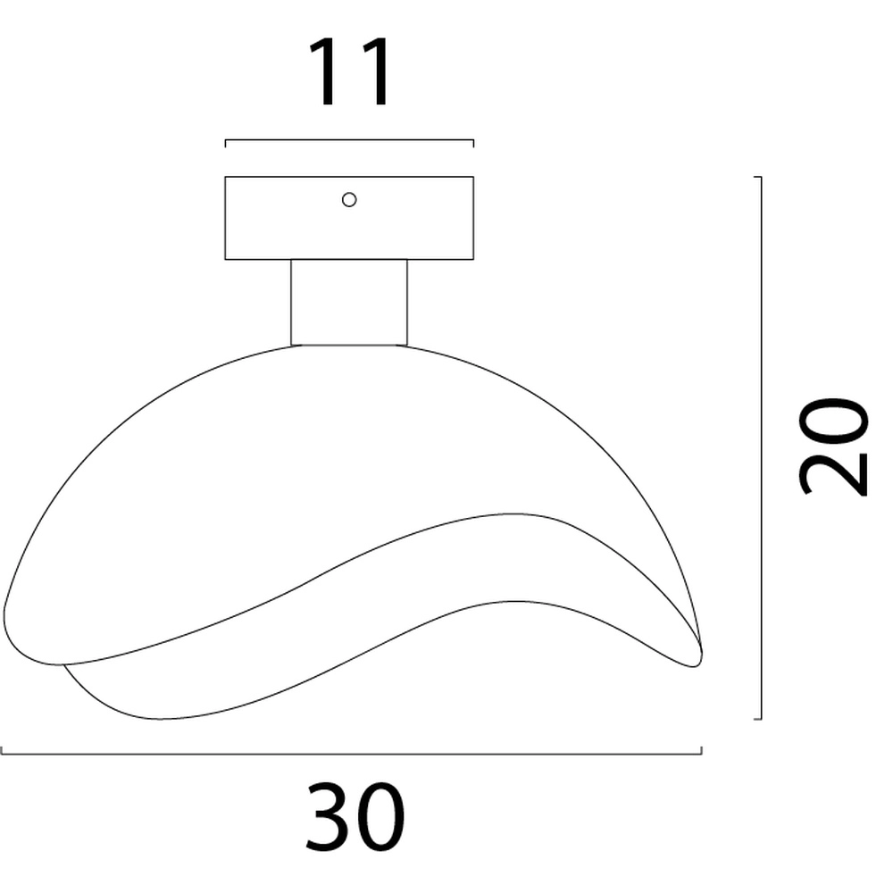 Design plafondlamp Volta Ø 30cm - golvend - zand Masterlight 8718121393391