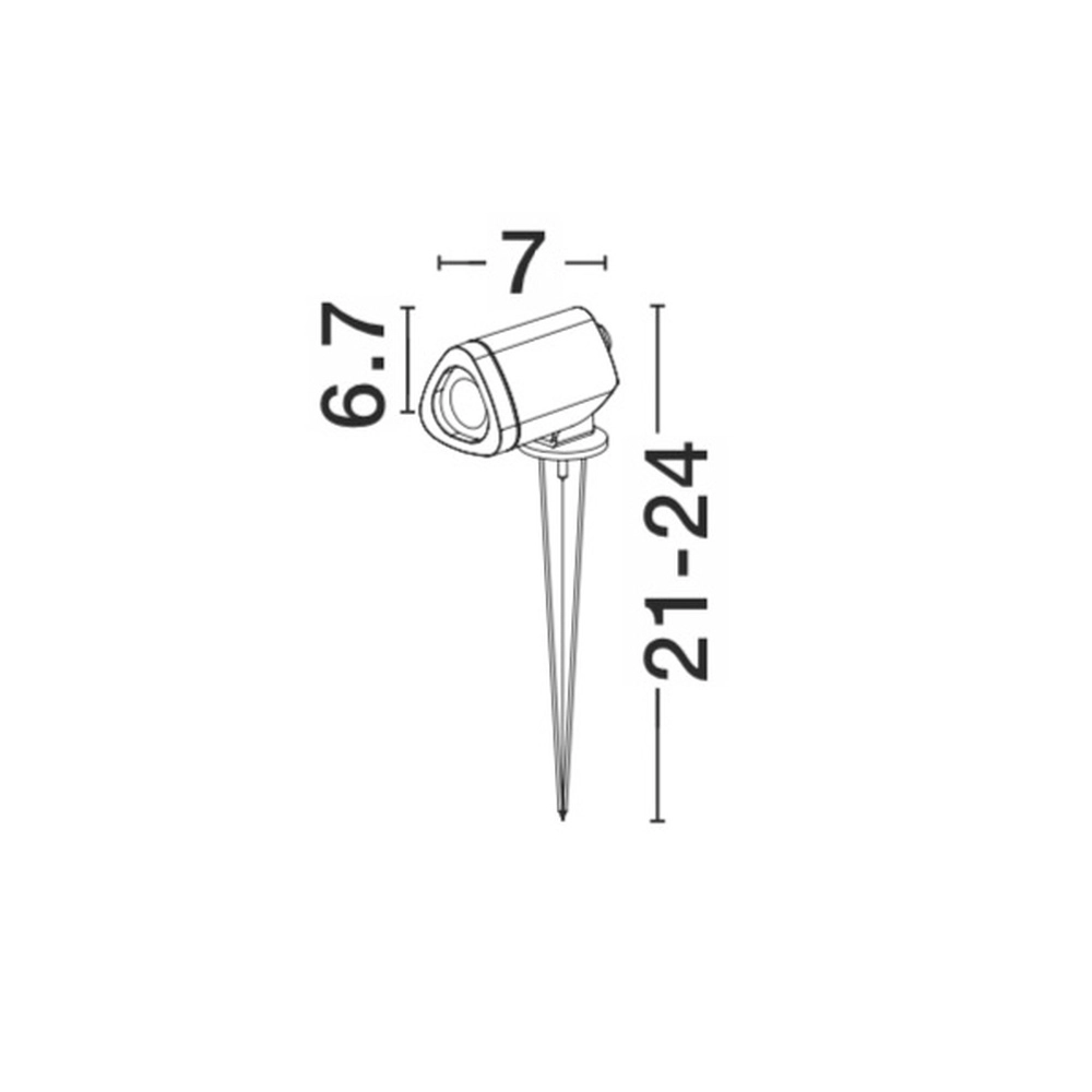 Black spike spot Inside design Lyora 5212017415820