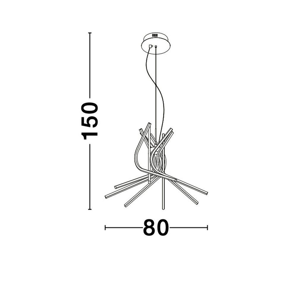 Design hanglamp Narvi M zwart Ø 80cm Lyora 5212017424198