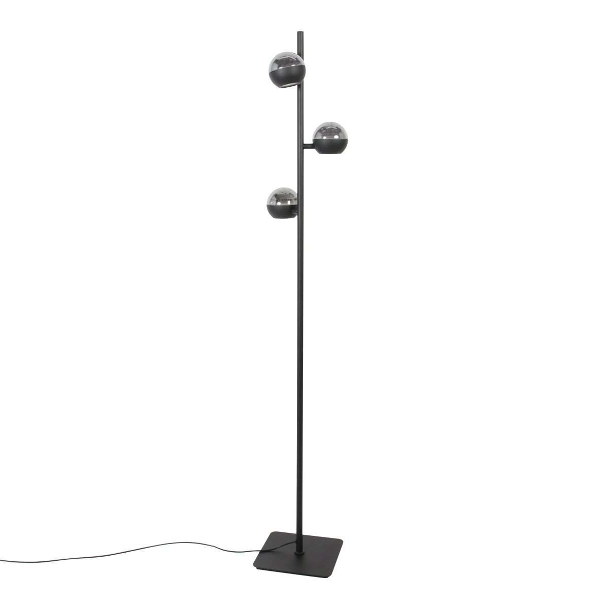 Led vloerlamp Belluno 3-lichts zwart - glas Steinhauer 8712746183986