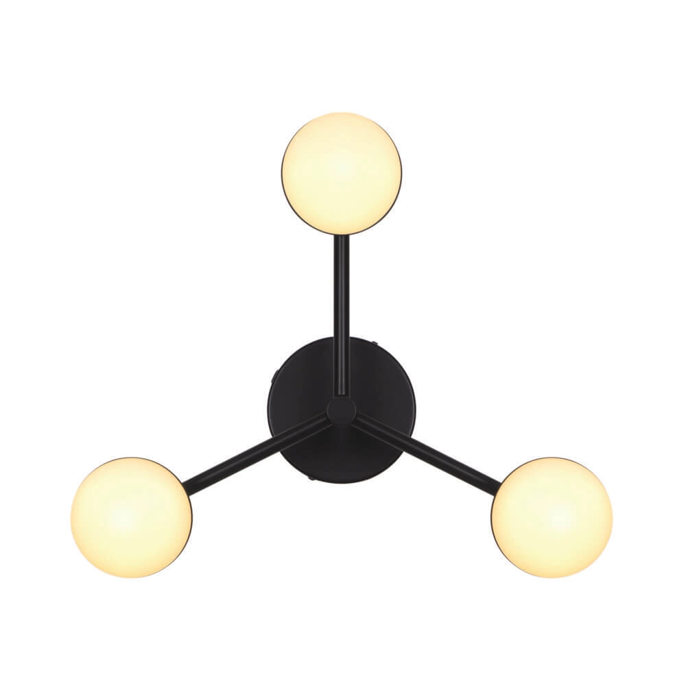 Zwarte plafondlamp Contina design 3-lichts Nordlux 5704924024306