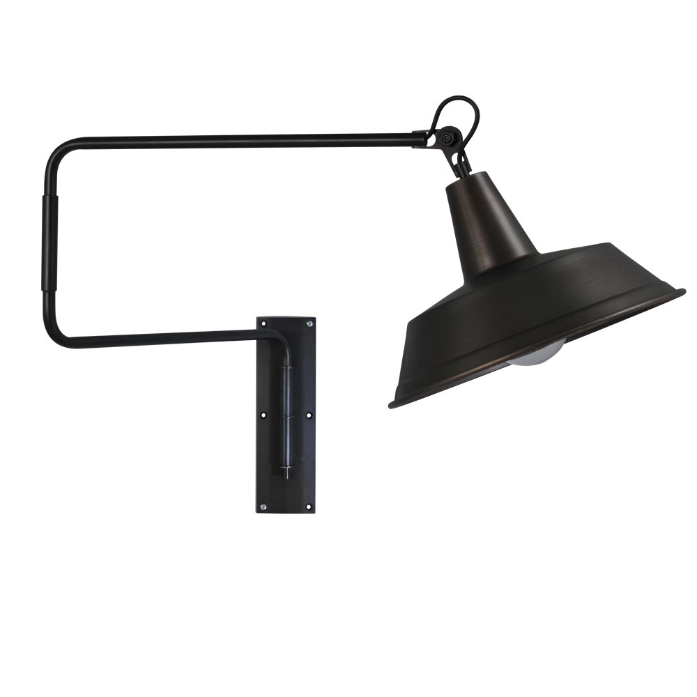 Gunmetalen wandleeslamp Industria 122cm Masterlight 8718121235882