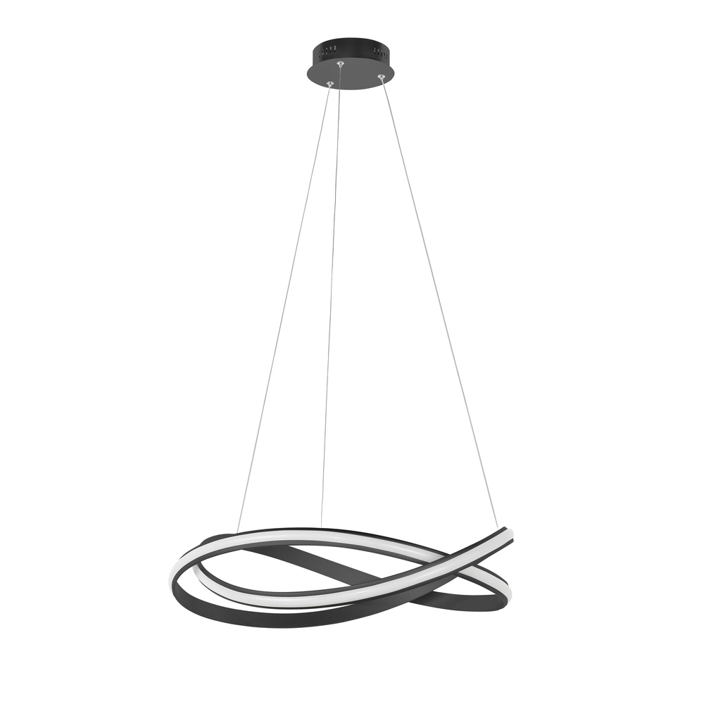Hanglamp Waves XL design zwart Ø 70cm Highlight 8718379033025