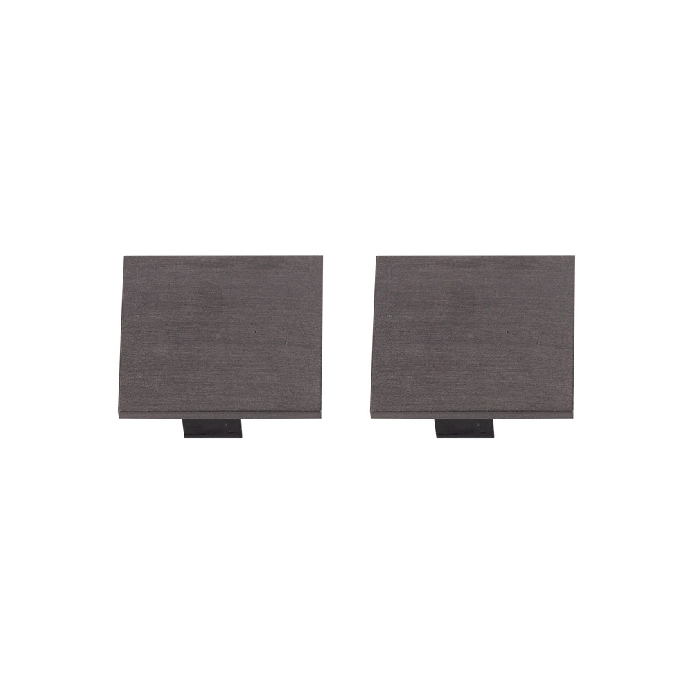 Rail eindkap 1-fase Linial mat zwart chroom set van 2