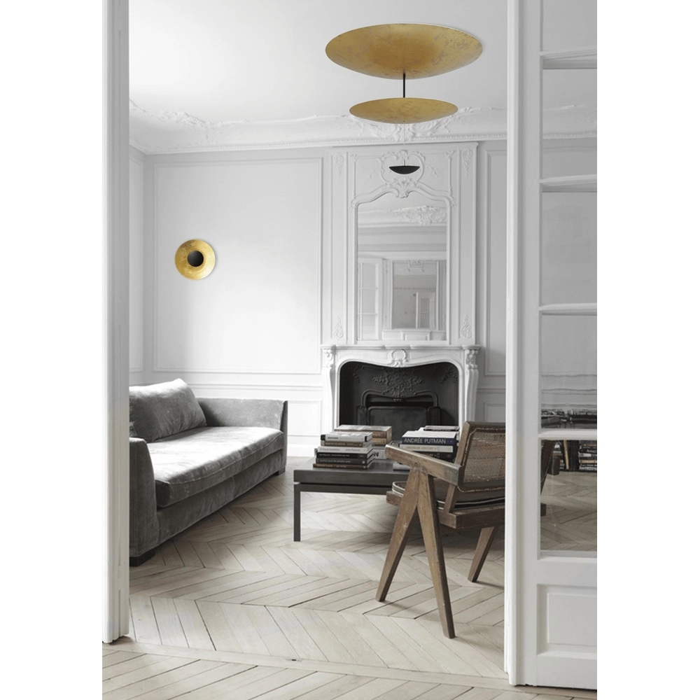 Plafondlamp Zyan zwart met goud 2-lichts Masterlight 8718121219141