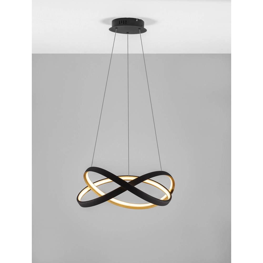 Design hanglamp Odrey zwart met goud