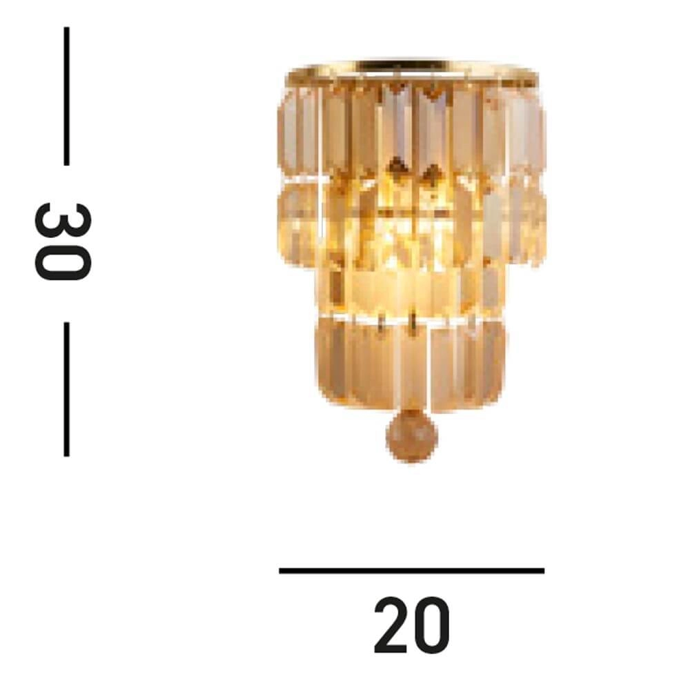 Kroonluchter Empire messing Searchlight 5053423271705