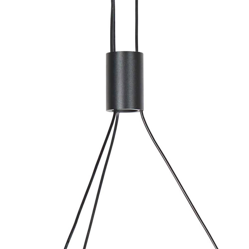 8-lichts hanglamp Marcadore rond zwart Steinhauer 8712746176636