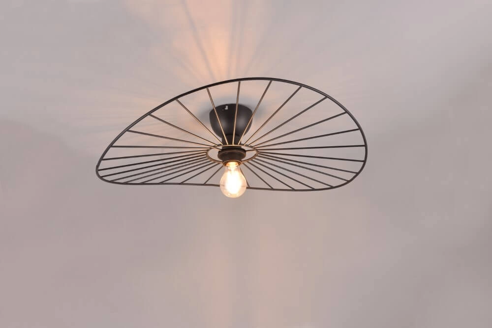 Plafondlamp Chapeau zwart Trio 4017807574098