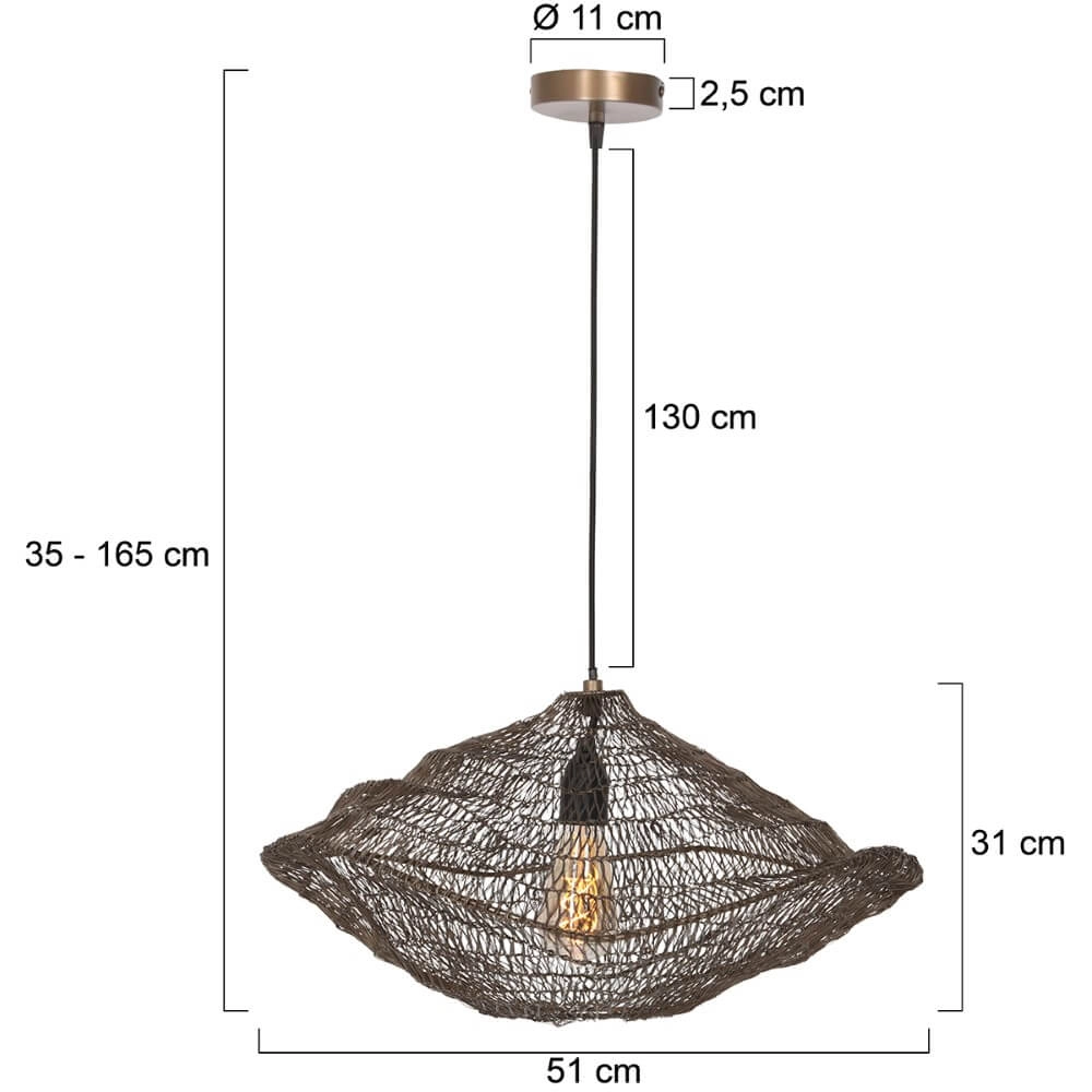 Scandinavische hanglamp Feuilleter Ø 51cm Steinhauer 8712746165043