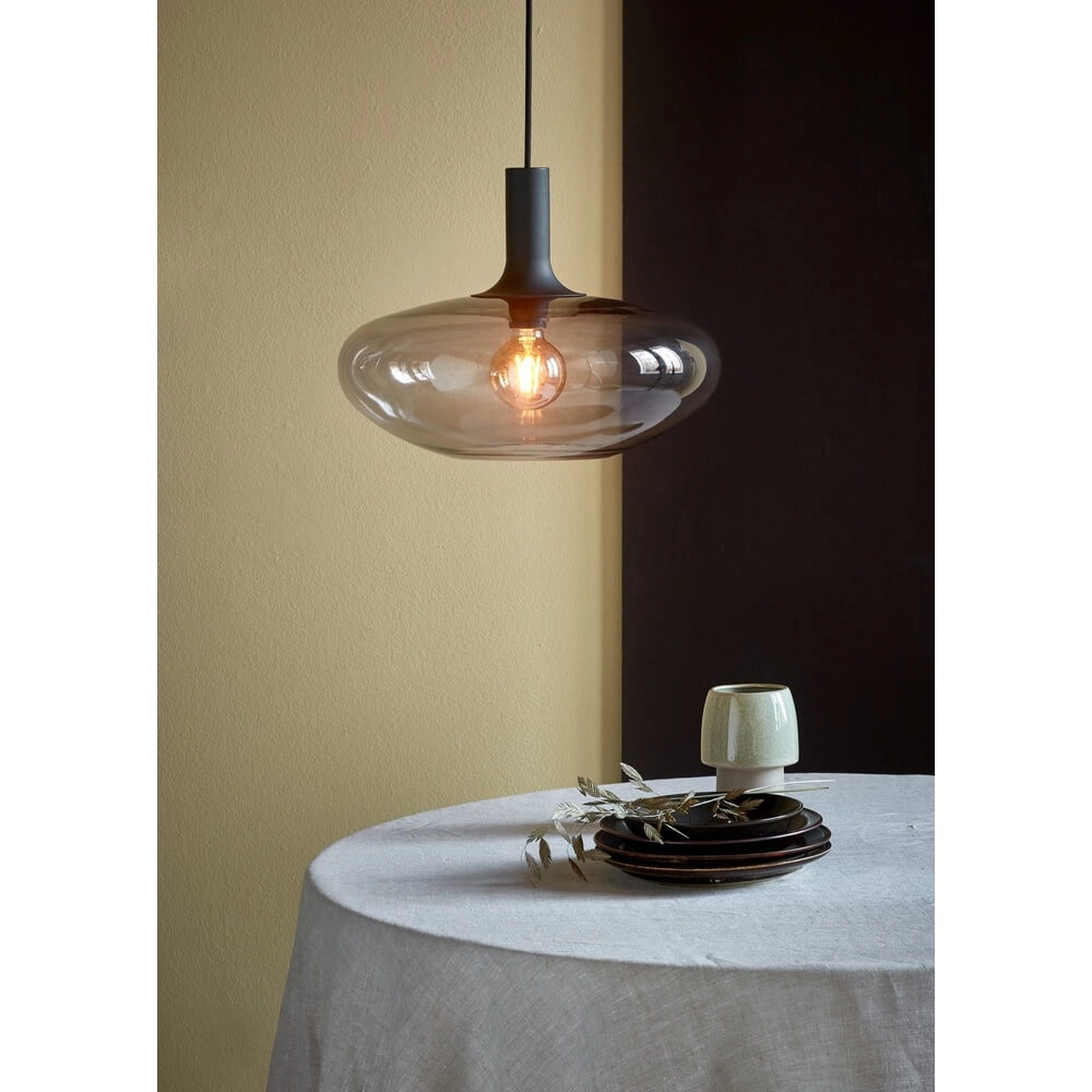 Glazen hanglamp Alton Ø 35cm smoke glas Nordlux 5701581488588