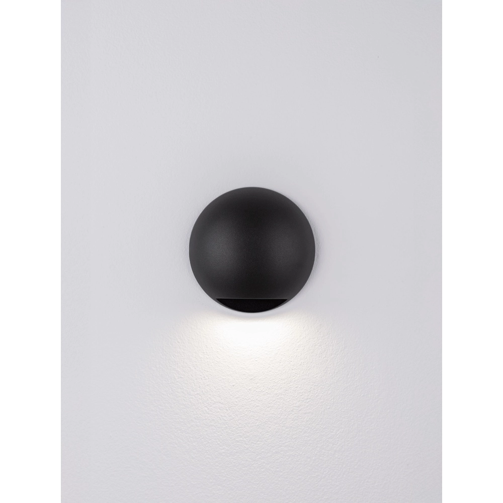 Wandlamp Passo enkel zwart Lyora 5212017478627