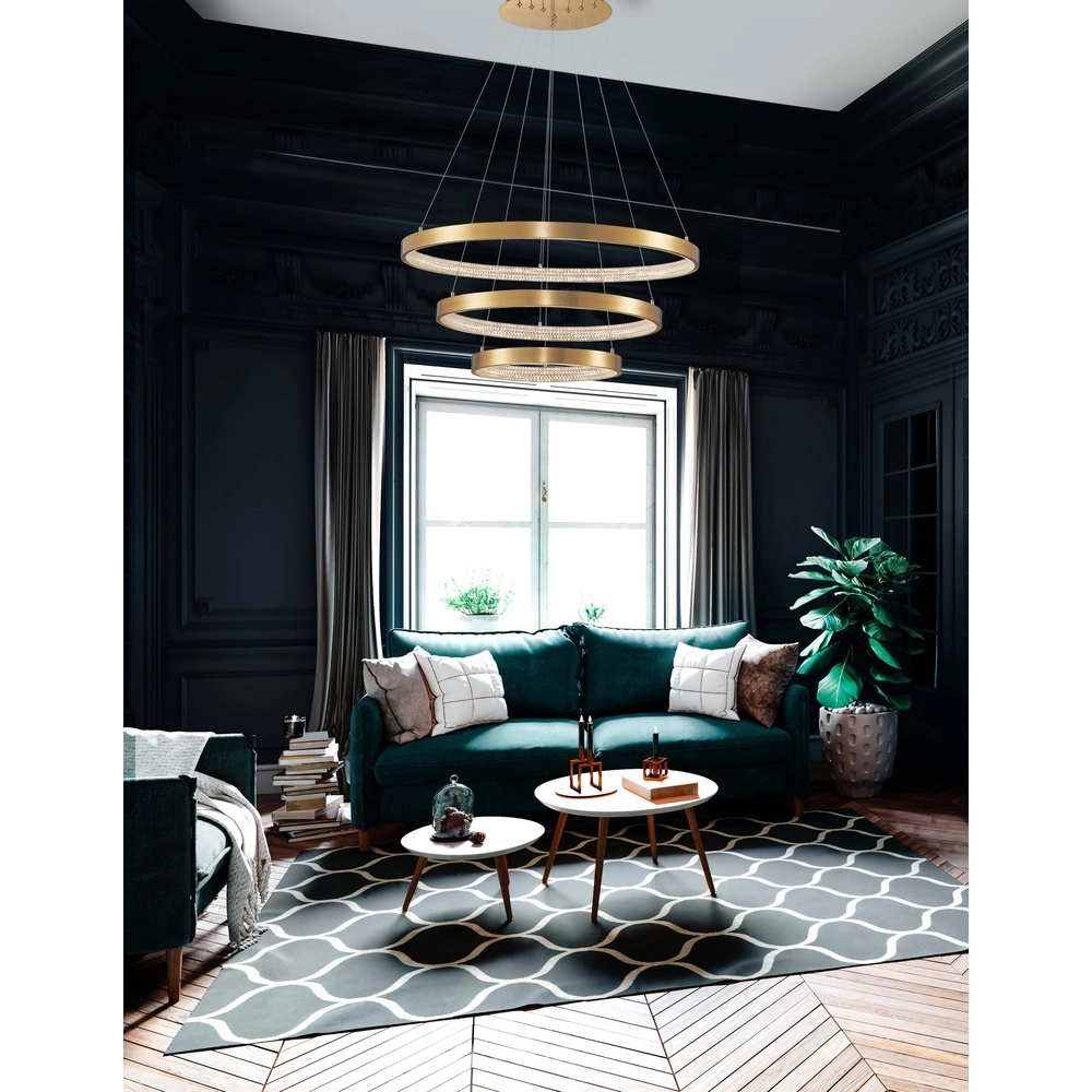 Hanglamp Preston goud Ø 80cm triple Lyora 5212017424112