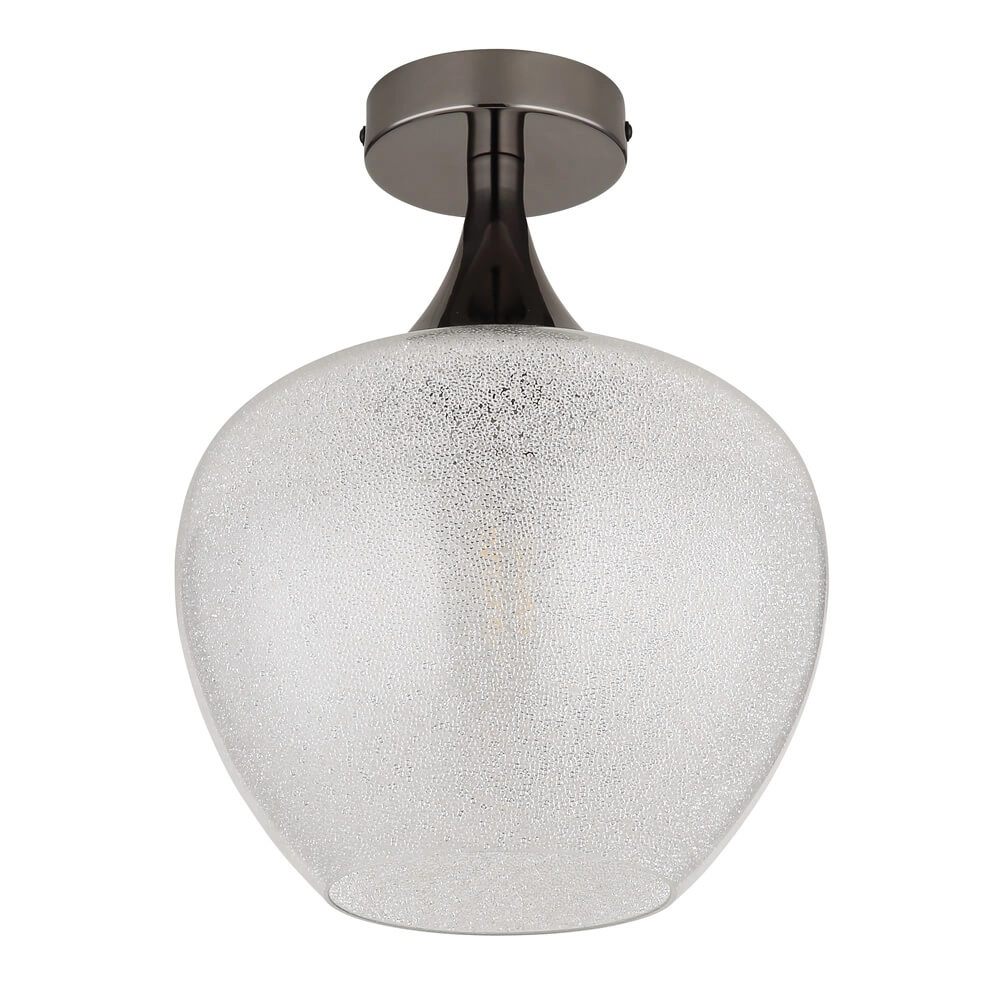 Antraciet plafondlamp Maxy met wit glas enkel Ø 24cm Globo 9007371459179