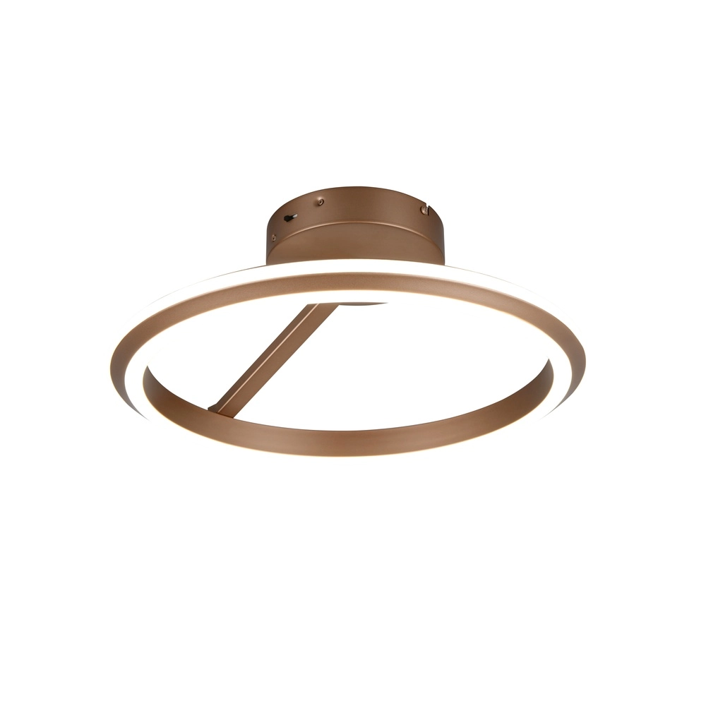 Ronde plafondlamp Amador mokka bruin Trio 4017807664140