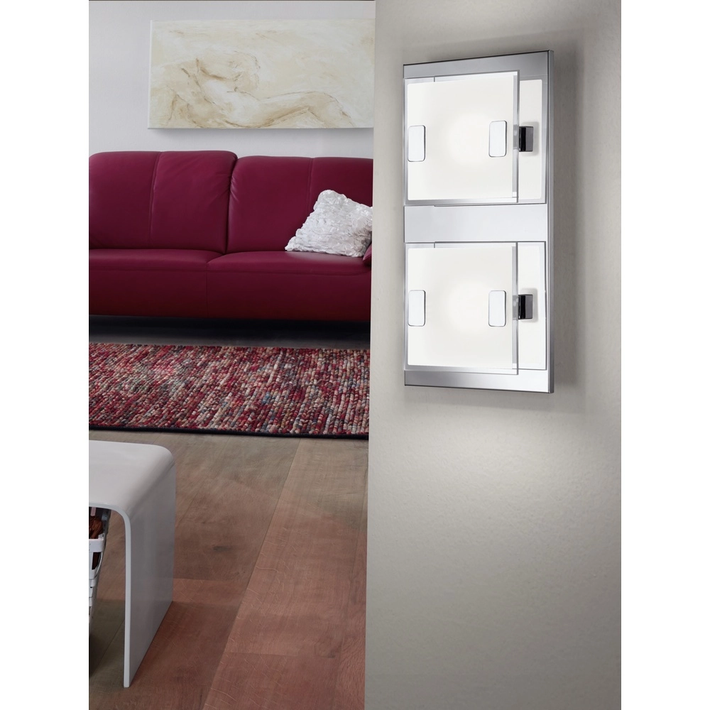 Moderne plafondlamp Vicaro 2-lichts chroom Eglo 9002759933128