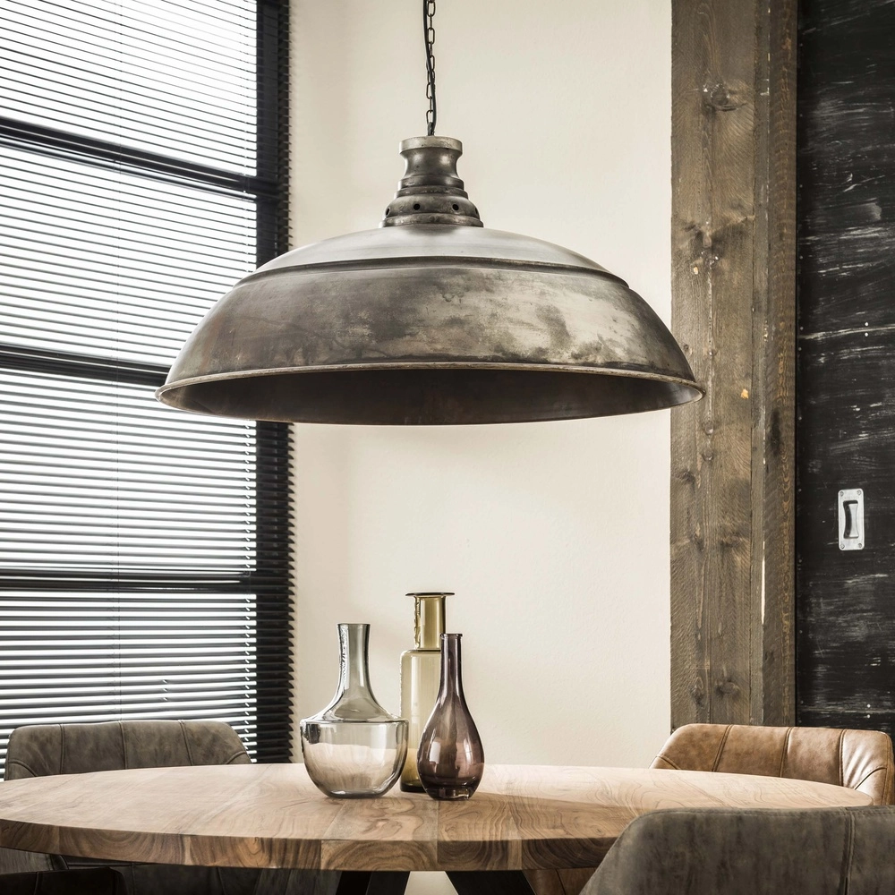 Industriële hanglamp Industry Ø 80cm - oud zilver Lyora 8716803511781
