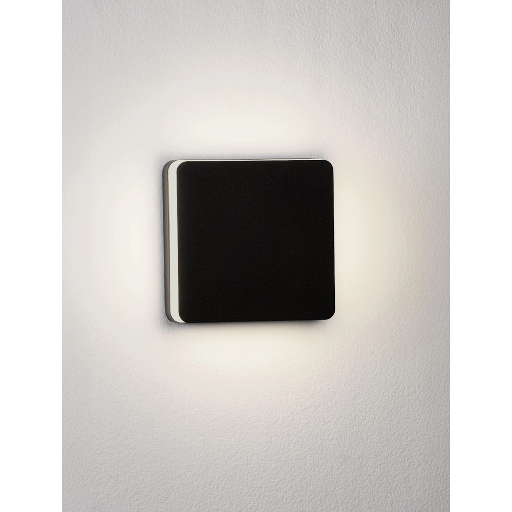 Vierkante wandlamp Oono antraciet