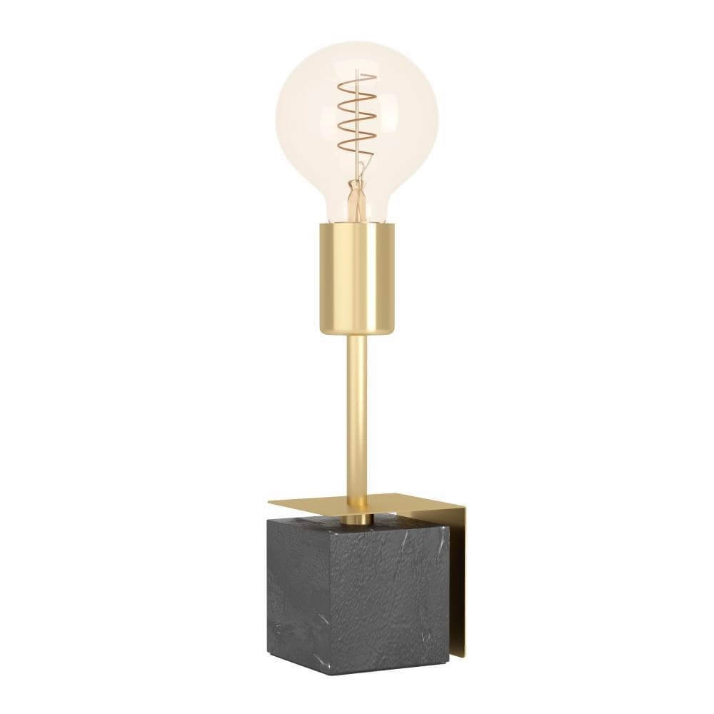 Gouden tafelamp Carmita met marmeren voet