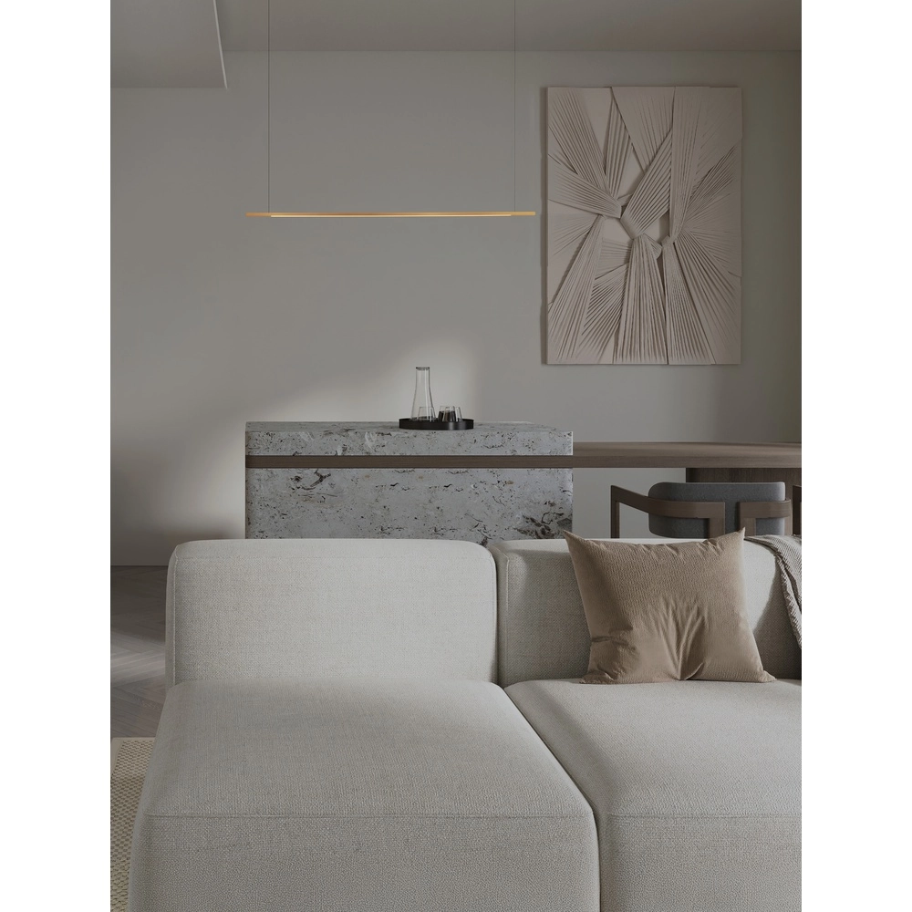 Strakke hanglamp Brillia goud 120cm Lyora 5212017473783