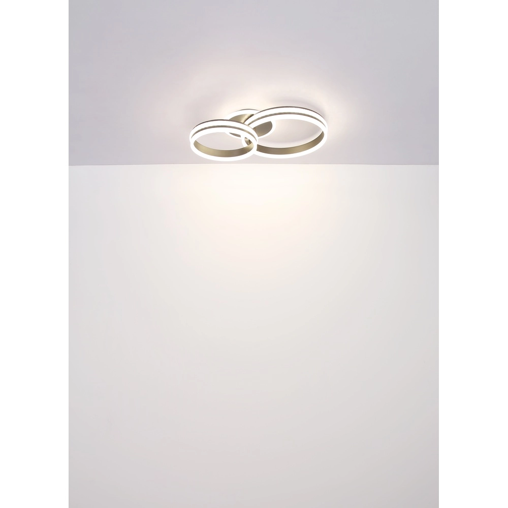 Design plafondlamp Alaina 2 ringen grijs Globo 9007371462896