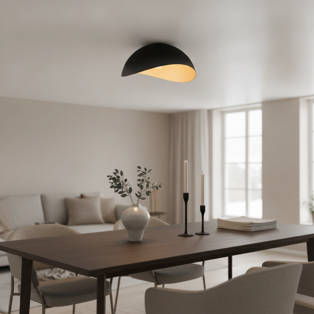 Plafondlamp Opsi zwart met goud Ø 50cm