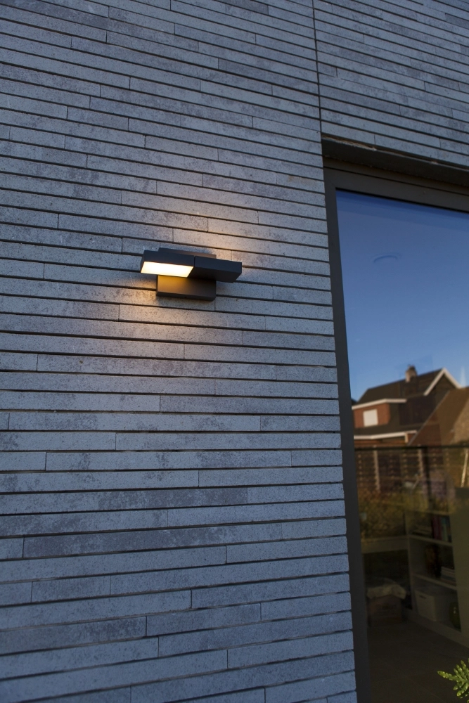 Unieke wandlamp Twisto grijs Lutec 6939412018157