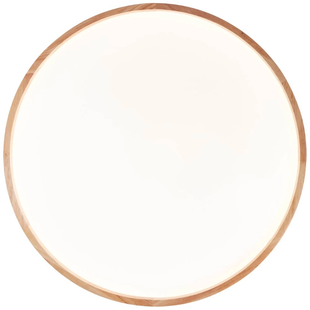 Plafondlamp Alson Ø 49,5cm wit met hout Brilliant 4004353411274