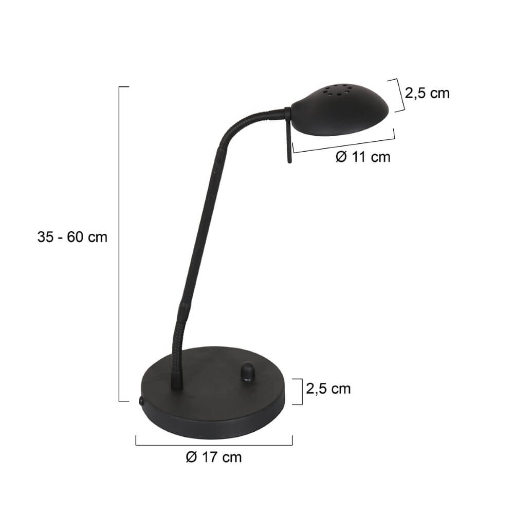Zwarte bureaulamp Biron Steinhauer 8712746146851