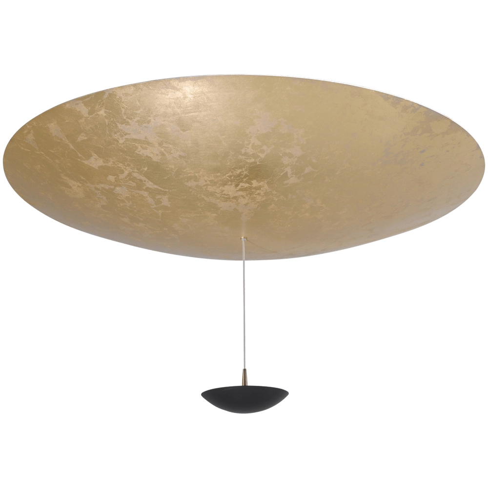 Plafondlamp Zyan zwart met goud Ø 90cm