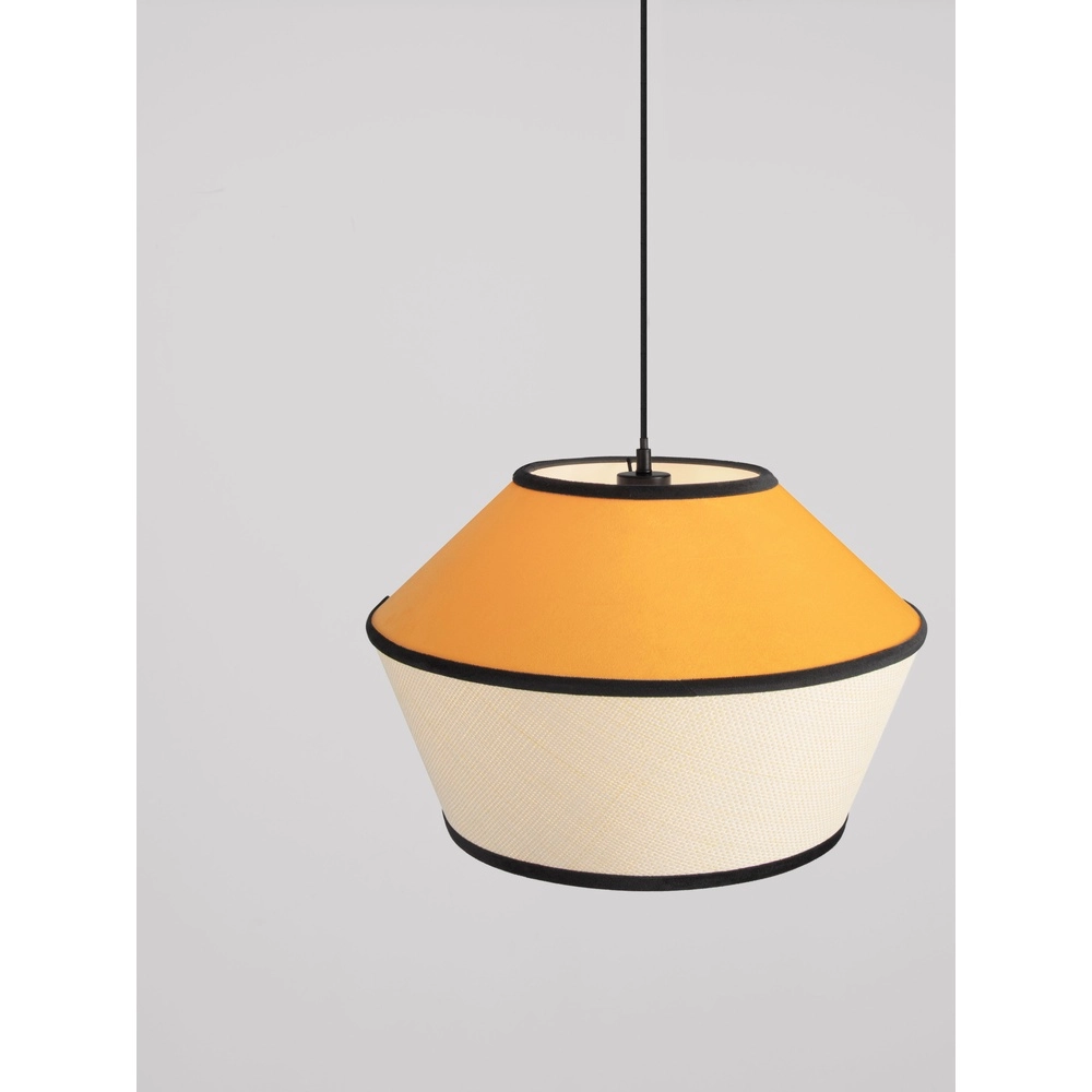 Hanglamp Veliss wit met geel Lyora 5212017493859