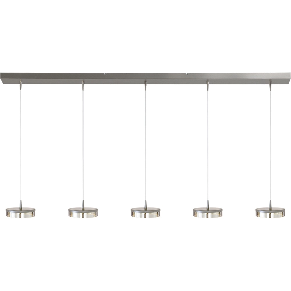 5-lichts hanglamp Imperia 160cm nikkel