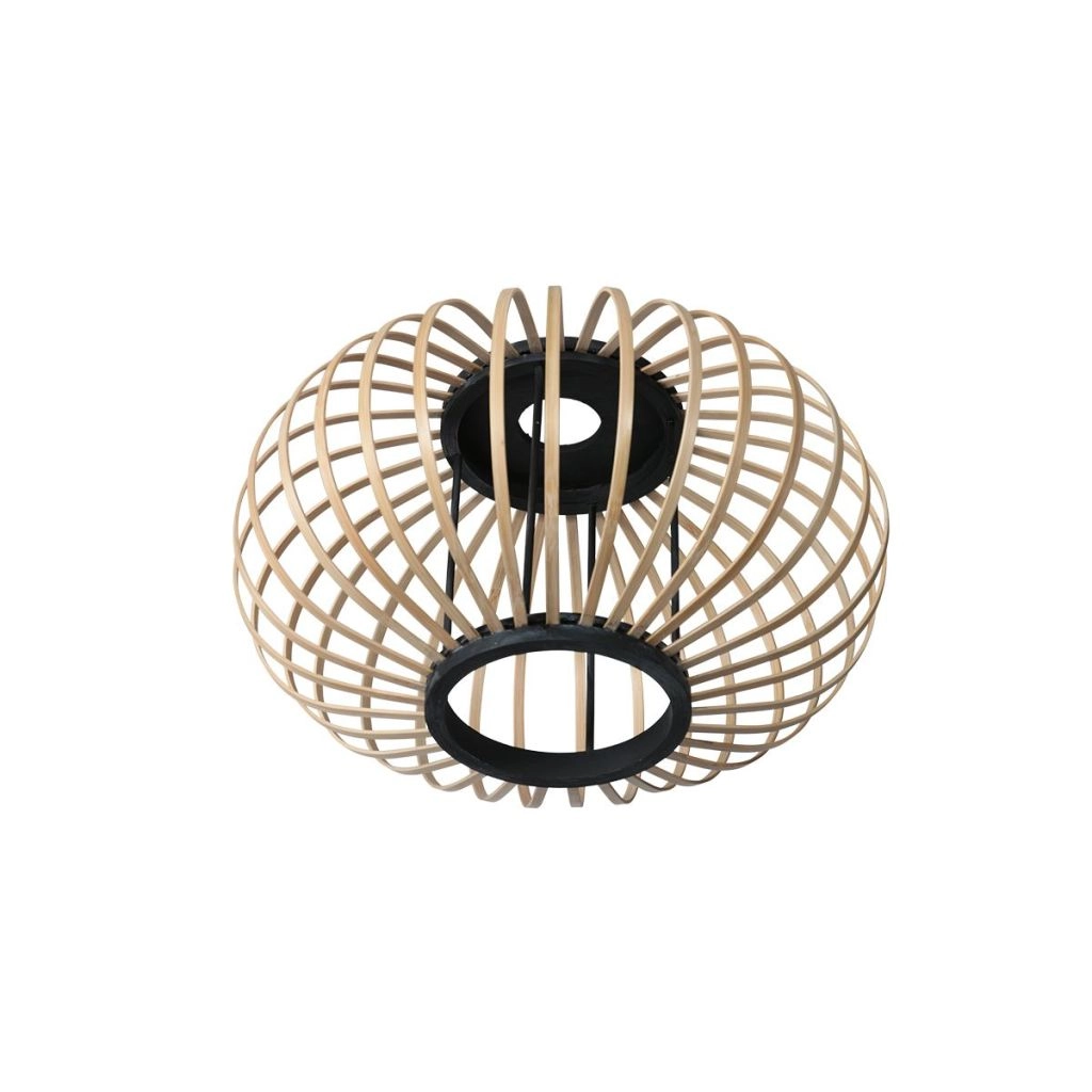 Tafellamp Silva met bamboe kap Ø31cm Steinhauer 8712746182934