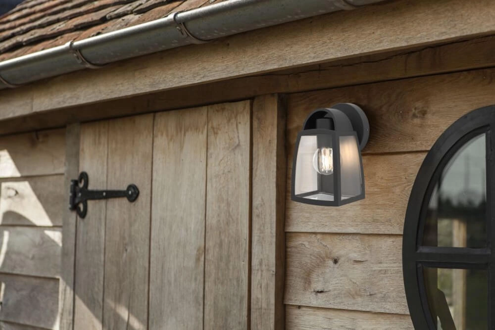 Wandlamp Kelsey zwart met helder glas Lutec 6939412010236