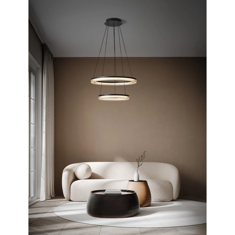 Zwarte hanglamp Lonela dubbel Lyora 5212017467065