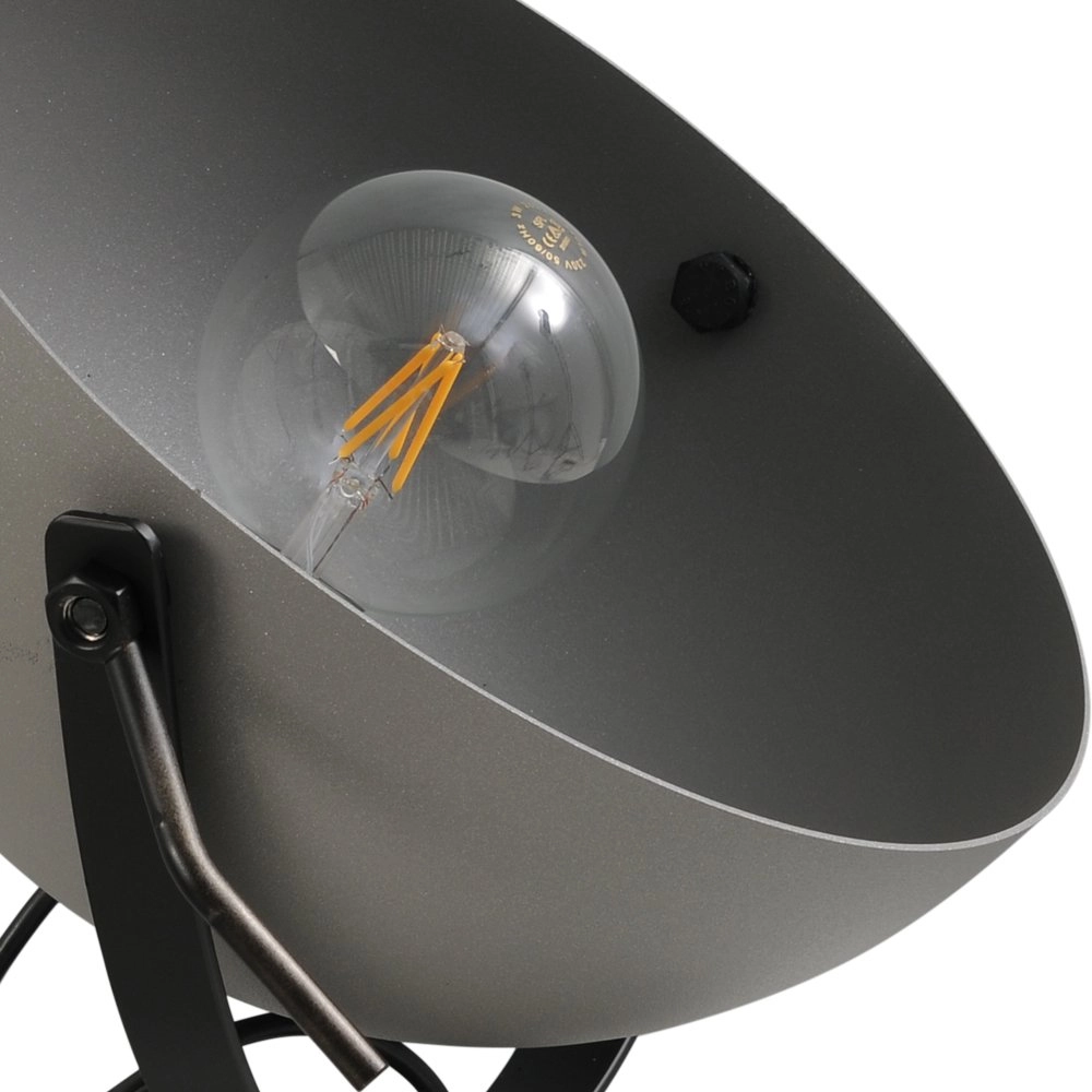 Stoere Industria Uplighter 30cm zwart met betongrijs Masterlight 8718121236605