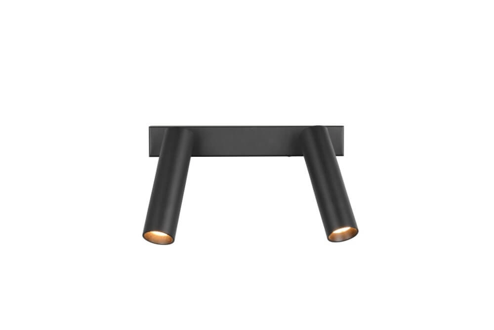 Slanke plafondspot Ambala 2x led - zwart Trio 4017807612639