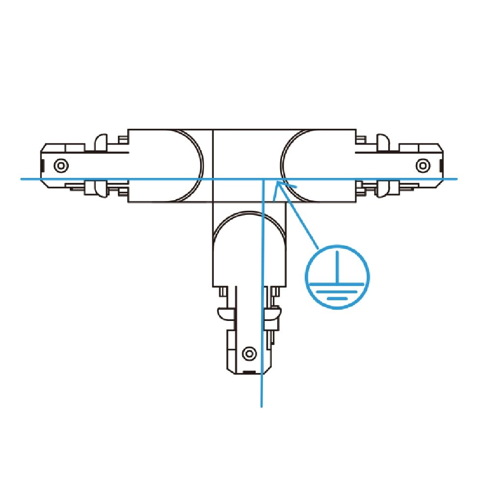 2-fase witte T-verbinder Duoline aarde rechts Trio 4017807470567
