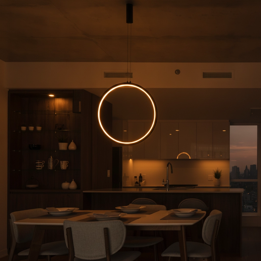Ronde hanglamp Change Ø 39,5cm zwart