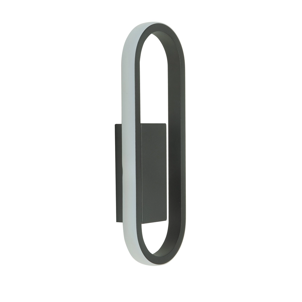 Design wandlamp Anello zwart 30cm