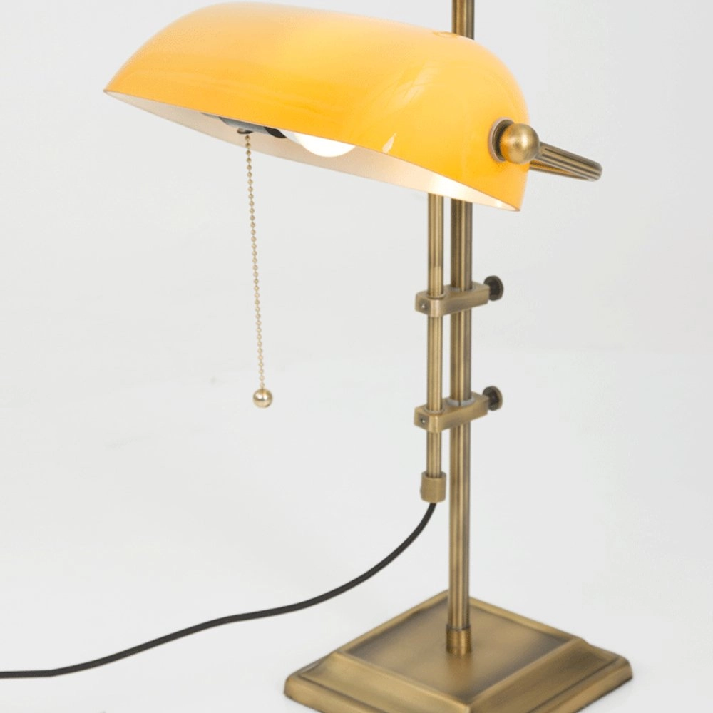 Bankierslamp Ancilla brons met bruin Steinhauer 8712746104417